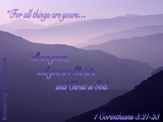 1 Corinthians 3:21 All Things Are Yours (pink)